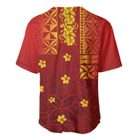 Samoa Tapa Pacific Tribal Pattern Baseball Jersey Hibiscus and Plumeria LT03 - Polynesian Pride