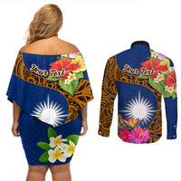 personalised-marshall-islands-manit-day-couples-matching-off-shoulder-short-dress-and-long-sleeve-button-shirts-marshall-seal-mix-hibiscus-flower-maori-pattern-style