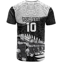 Custom New Zealand World Cup 2023 T Shirt Aotearoa Haka Rugby with Silver Fern Maori Ethnic Pattern LT03 - Polynesian Pride