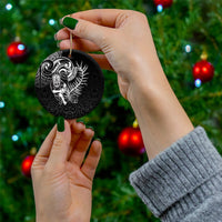 New Zealand Rugby Ceramic Ornament Maori Warrior Rugby with Silver Fern Sleeve Tribal Ethnic Style LT03 - Polynesian Pride