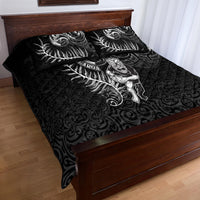 New Zealand Rugby Quilt Bed Set Maori Warrior Rugby with Silver Fern Sleeve Tribal Ethnic Style LT03 - Polynesian Pride