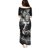 Personalised New Zealand Rugby Puletasi Maori Warrior Rugby with Silver Fern Sleeve Tribal Ethnic Style LT03 - Polynesian Pride