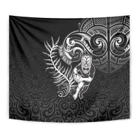 Personalised New Zealand Rugby Tapestry Maori Warrior Rugby with Silver Fern Sleeve Tribal Ethnic Style LT03 - Polynesian Pride