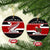 New Zealand Christmas Ceramic Ornament Santa Haka Fern and Kiwi Bird Tino Rangatiratanga Maori Flag Style LT03 Circle Black - Polynesian Pride