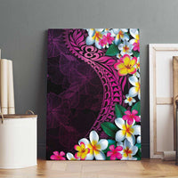 Hawaiian Plumeria-Polynesian Art Tattoo Plum Pink Color Canvas Wall Art LT03 - Polynesian Pride