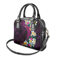 Hawaiian Plumeria-Polynesian Art Tattoo Plum Pink Color Shoulder Handbag