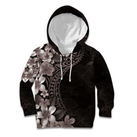 Hawaiian Plumeria-Polynesian Art Tattoo Grayscale Color Kid Hoodie