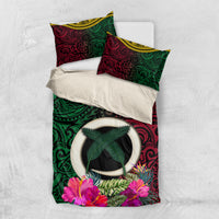 Vanuatu 44th Anniversary Independence Day Bedding Set Boars Tusk and Namele Plant LT03