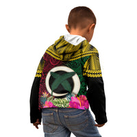 Vanuatu 44th Anniversary Independence Day Kid Hoodie Boars Tusk and Namele Plant LT03