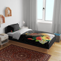 Papua New Guinea Independence Day Bedding Set PNG Flag and Bird-of-Paradise