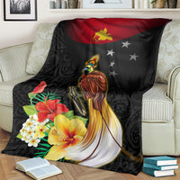 Papua New Guinea Independence Day Blanket PNG Flag and Bird-of-Paradise