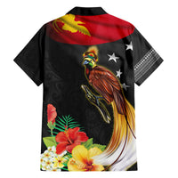 Papua New Guinea Independence Day Family Matching Off Shoulder Short Dress and Hawaiian Shirt PNG Flag and Bird-of-Paradise LT03 - Polynesian Pride