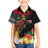 Papua New Guinea Independence Day Family Matching Summer Maxi Dress and Hawaiian Shirt PNG Flag and Bird-of-Paradise