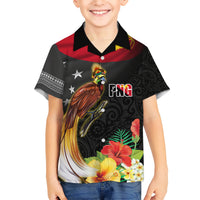 Papua New Guinea Independence Day Hawaiian Shirt PNG Flag and Bird-of-Paradise