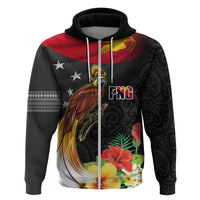 Papua New Guinea Independence Day Zip Hoodie PNG Flag and Bird-of-Paradise