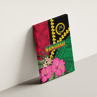 Vanuatu Flag Hibiscus Polynesian Pattern Canvas Wall Art