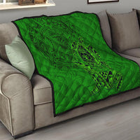 Hawaii Monk Seal and Dolphin Quilt Polynesian Kakau Pattern Green LT03 - Polynesian Pride