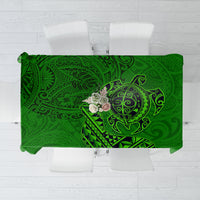 Hawaii Monk Seal and Dolphin Tablecloth Polynesian Kakau Pattern Green