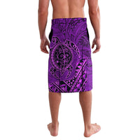 Hawaii Monk Seal and Dolphin Lavalava Polynesian Kakau Pattern Purple
