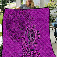 Hawaii Monk Seal and Dolphin Quilt Polynesian Kakau Pattern Pink LT03 Pink - Polynesian Pride