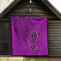 Hawaii Monk Seal and Dolphin Quilt Polynesian Kakau Pattern Pink LT03 - Polynesian Pride