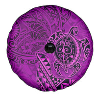 Hawaii Monk Seal and Dolphin Spare Tire Cover Polynesian Kakau Pattern Pink