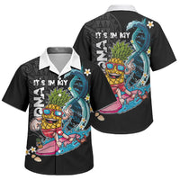 Hawaii Pineapple Surfing Family Matching Puletasi and Hawaiian Shirt It's in My DNA - Kakau and Polynesian Pattern LT03 Son's Shirt Black - Polynesian Pride