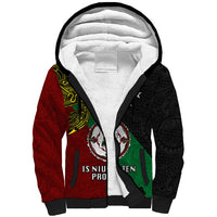 Papua New Guinea East New Britain Province Sherpa Hoodie PNG Birds Of Paradise Polynesian Arty Style LT03 Unisex Green - Polynesian Pride