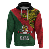 Papua New Guinea East Sepik Province Hoodie PNG Birds Of Paradise Polynesian Arty Style LT03 Green - Polynesian Pride