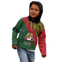 Papua New Guinea East Sepik Province Kid Hoodie PNG Birds Of Paradise Polynesian Arty Style LT03 - Polynesian Pride