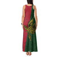 Custom Papua New Guinea East Sepik Province Tank Maxi Dress PNG Birds Of Paradise Polynesian Arty Style LT03 - Polynesian Pride