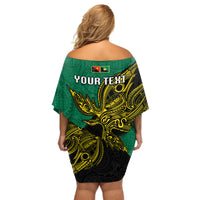 Custom Papua New Guinea Enga Province Off Shoulder Short Dress PNG Birds Of Paradise Polynesian Arty Style LT03 - Polynesian Pride