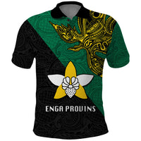 Custom Papua New Guinea Enga Province Polo Shirt PNG Birds Of Paradise Polynesian Arty Style LT03 Green - Polynesian Pride