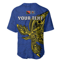 Custom Papua New Guinea Gulf Province Baseball Jersey PNG Birds Of Paradise Polynesian Arty Style LT03 - Polynesian Pride
