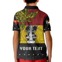 Custom Papua New Guinea Madang Province Kid Polo Shirt PNG Birds Of Paradise Polynesian Arty Style LT03 - Polynesian Pride