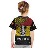 Custom Papua New Guinea Madang Province Kid T Shirt PNG Birds Of Paradise Polynesian Arty Style LT03 - Polynesian Pride
