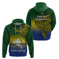 Papua New Guinea Morobe Province Hoodie PNG Birds Of Paradise Polynesian Arty Style LT03 - Polynesian Pride