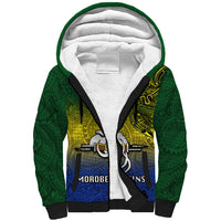 Papua New Guinea Morobe Province Sherpa Hoodie PNG Birds Of Paradise Polynesian Arty Style LT03 Unisex Yellow - Polynesian Pride