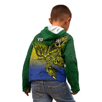 Custom Papua New Guinea Morobe Province Kid Hoodie PNG Birds Of Paradise Polynesian Arty Style LT03 - Polynesian Pride