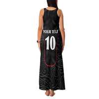 Custom New Zealand Rugby Family Matching Tank Maxi Dress and Hawaiian Shirt Maori All Black Championship 2024 and Silver Fern