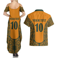 Custom Australia Rugby Championship 2024 Couples Matching Summer Maxi Dress and Hawaiian Shirt Aboriginal Art Tattoo Pattern LT03 - Polynesian Pride