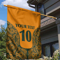 Custom Australia Rugby Championship 2024 Garden Flag Aboriginal Art Tattoo Pattern
