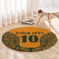 Custom Australia Rugby Championship 2024 Round Carpet Aboriginal Art Tattoo Pattern LT03 - Polynesian Pride