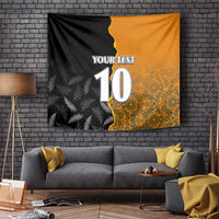 Custom New Zealand and Australia Rugby Championship 2024 Tapestry Maori Warrior and Kangaroo Mascot with Fern Aboriginal