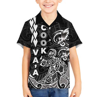 Cook Islands Vaa Polynesian Art Tattoo Hawaiian Shirt Black Color
