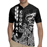 Cook Islands Vaa Polynesian Art Tattoo Rugby Jersey Black Color