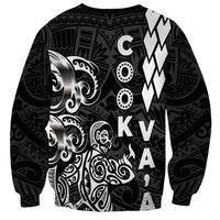 Cook Islands Vaa Polynesian Art Tattoo Sweatshirt Black Color