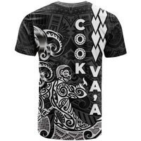Cook Islands Vaa Polynesian Art Tattoo T Shirt Black Color