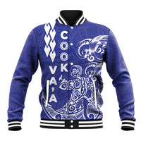Cook Islands Vaa Polynesian Art Tattoo Baseball Jacket Blue Color