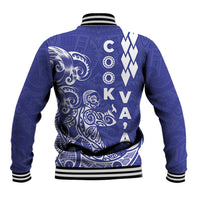 Cook Islands Vaa Polynesian Art Tattoo Baseball Jacket Blue Color